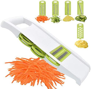 5-in-1 Stainless Steel Vegetable Slicer & Grater