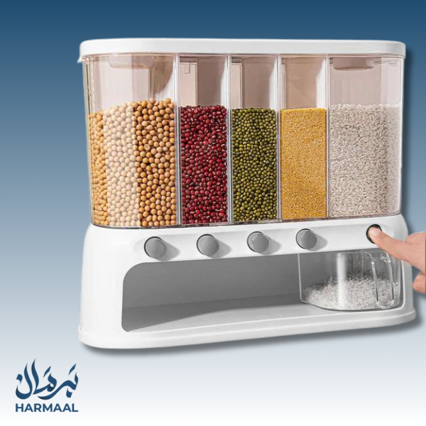 Wall mounted 6 in 1 Cereal dispenser