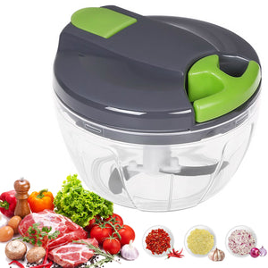 Portable Hand-Pull Vegetable Grinder & Garlic Crusher