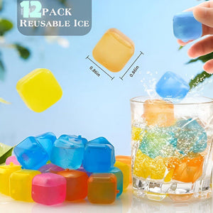 Reusable ice cube Pack Of 12 Peices