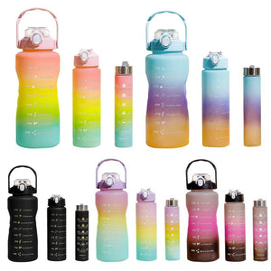 3 PCS Water Bottles With Straw