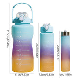 3 PCS Water Bottles With Straw